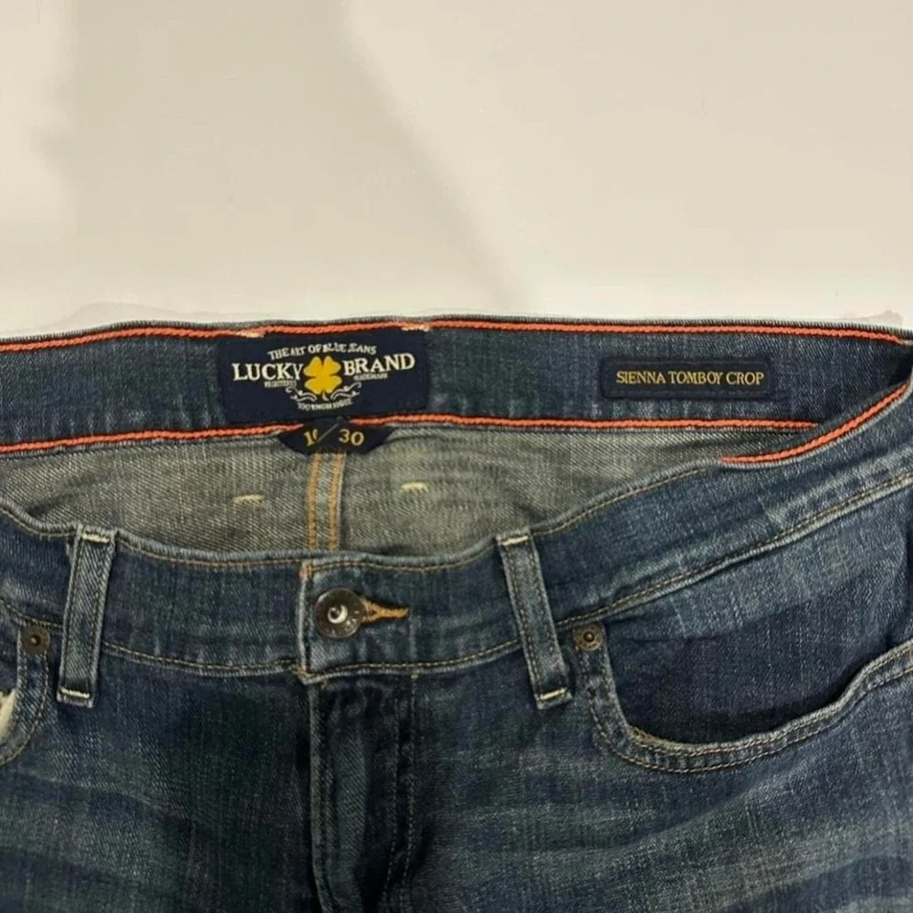 LUCKY BRAND jeans size 10 Woman's  Sienna Tomboy Crop - Picture 4 of 6